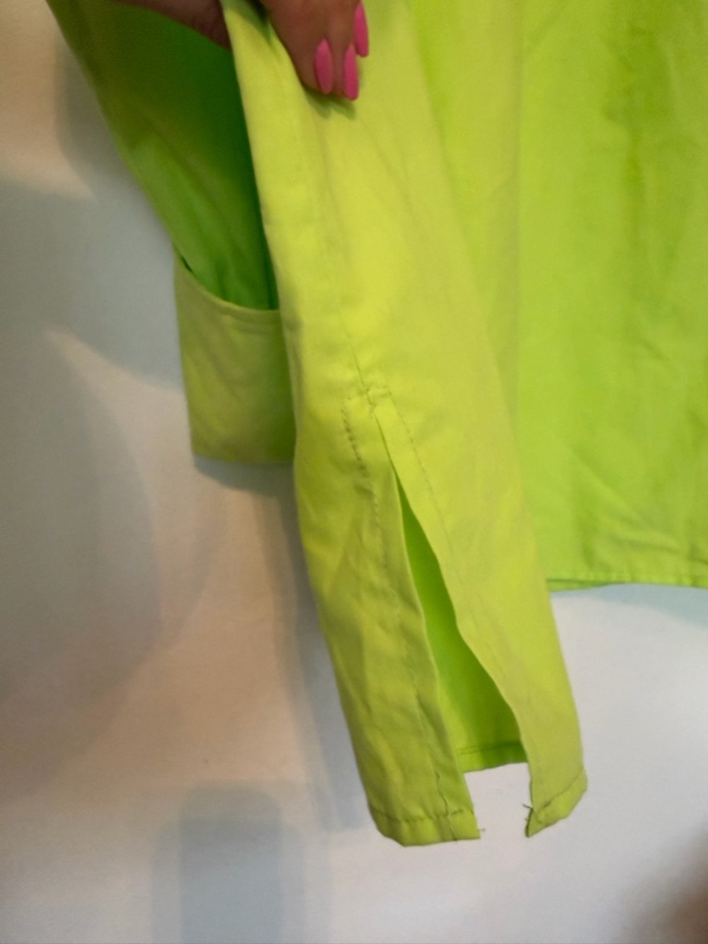 ASOS Design Neon Lime Button-Up Blouse Oversized Fit - US 14 - Picture 4 of 5